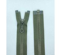 LIL YKK Zip Plastic Teeth No. 5 Medium Coarse Separable (223 Dark Green, 85 cm)