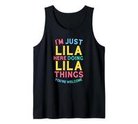 Lila Here Doing Lila Things Funny Lila Name Tank Top