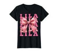 LILA Name Coquette Bow Aesthetic for Women Girls T-Shirt