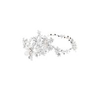 Lila Silver Floral Crystal And Pearl Hair Vine - Gift Pouch Jon Richard Silver One Size