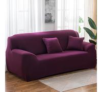 Lila Sofa Cover Washable Couch Protector Non-Slip Sofa Slipcover with Elastic Straps Universal L-Shape Sofa Cover for 3-Seater and Stylish Furniture Shield