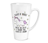 Lila Unicorn Always Be Yourself 17oz Large Latte Mug Cup