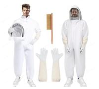 [lilaBelle]Bee Suit Jacket - Beekeeper Jacket for Men and Women, Hat with Veil - Puncture Resistant Professional Bee Jacket with Beekeeping Gloves Made of Sheepskin