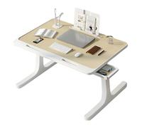 lilaBelle]Folding Lap Desk -Laptop Bed Table with Laptop Stand, Tablet Slot, Height & Angle Adjustable, USB Charge Port, Light & Fan
