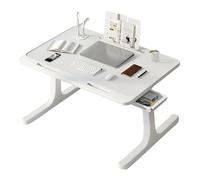 lilaBelle]Folding Lap Desk -Laptop Bed Table with Laptop Stand, Tablet Slot, Height & Angle Adjustable, USB Charge Port, Light & Fan