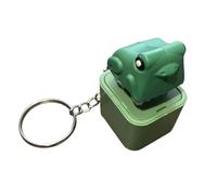 [lilaBelle]Green Lizard Button Keychain with Sound,Funny Animals Keychains with Colorful LED Lights, Stress Relief Toy for Boys&Girls