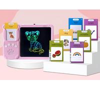 [lilaBelle]Kids Rechargeable Writing Tablet,【LCD Drawing Board for Children 4-6】Educational Toy with Doodle Cards, ABS Material ning Pad for Creativity & Cognitive Skill Development
