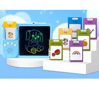 [lilaBelle]Kids Rechargeable Writing Tablet,【LCD Drawing Board for Children 4-6】Educational Toy with Doodle Cards, ABS Material ning Pad for Creativity & Cognitive Skill Development