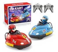 lilaBelle]Remote Control Ejecting Bumper Cars Kids Toys Age 3+ Years, RC Rechargeable Battery Powered Road Rage Speed Race 2 Pack Interaction Games 2 Player Motor Battles Gifts for Boys Girls