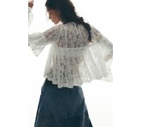 Lilabeth Lace Top at Free People in Clean Ivory, Size: Large - female
