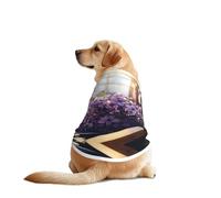 Lilac Flower Dog Shirt Vest Dog Clothes- Breathable Cooling for Big Dogs, Sun Protection Comfort Wear for Golden Retriever, Husky, Alaska Outdoor Activities XX-Large