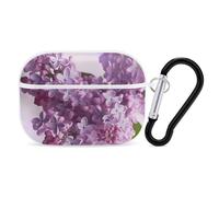 Lilac Flowers AirPod Pro Case, Anti Scratch Hard PC Cover with Keychain, AirPod Pro 2nd/1st Case Accessories for Women Men, White-Style