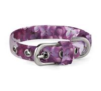 Lilac Flowers Dog Collar, Soft Comfortable Pet Collar for Small & Medium Dogs, Adjustable Durable Cat Collars for Puppies