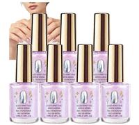 Lilac Glossy Mirror Holographic Lacquer, Iridescent Aurora Quick-Dry Polish, Purple Chrome Gel Effect Coat, Pearlized Shiny Manicure Treatment, Chip-Resistant Mirror Shine Polish (7pcs)
