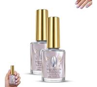 Lilac Glossy Mirror Nail Strengthener, Nail Varnish for Weak Brittle Nails | Invisible Sheer Fast Air Drying Nail Polish,Glossy Finish and Easy At Home Application No Uv Lamp Needed
