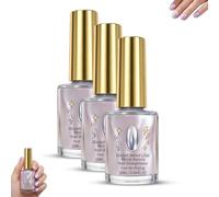 Lilac Glossy Mirror Nail Strengthener, Nail Varnish for Weak Brittle Nails | Invisible Sheer Fast Air Drying Nail Polish,Glossy Finish and Easy At Home Application No Uv Lamp Needed