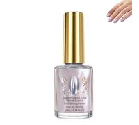 Lilac Glossy Mirror Nail Strengthener Polish for Weak Brittle Nails, Quick Dry Iridescent Aurora Chrome Purple Nail Polish, Chip-Resistant DIY Home Manicure (1PCS)