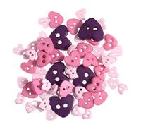Lilac Heart Mini Buttons