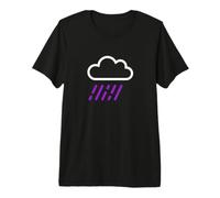 Lilac Lavender Rain Retro 80s Cloudy Weather Premium T-Shirt