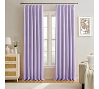 Lilac Light Purple Room Darkening Curtains, Pinch Pleat with Hooks, Modern Design Light Reducing & Privacy Protection Blackout Window Drape/Drapery for Kid's Adult Room(Lavender, 2 Panels, W40 x L96)