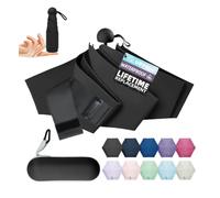 LILAC Mini Umbrella with Capsule Case, Small Compact Parasol for Handbag, UPF 50+ UV Protection Pocket Folding Umbrella for Women Men, Lightweight Rain Gear