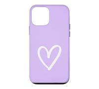 Lilac - Minimalist One Line Heart Aesthetic Drawing Case for iPhone 12 mini