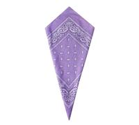 Lilac Paisley Bandana Head Scarf Headbands Handkerchief Cowboy Cotton Bib Party Face Covering Headwear For Motorcycling Mens Womens Unisex