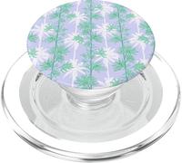 Lilac Palm Trees and Mint Vines Preppy Coastal PopSockets PopGrip for MagSafe