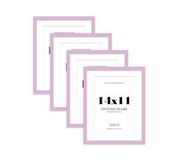Lilac Picture Frame 14x11 With A4 Mount for Photos - Wall & Table Display, Landscape or Portrait, 4 Pack