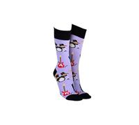 Lilac Rock & Roll Cotton Ladies Socks | Women’s Novelty Cotton Socks | Soft Breathable Everyday Socks | One Size Fit