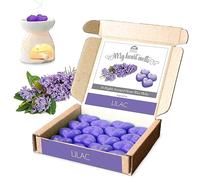 Lilac Scented Wax Melts - 16 x 5g Strong Lilac Fragrance Wax Melts in an Elegant Presentation Gift Box Spotless Leopard Scented Candles Gift - Made in UK