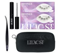 Lilac St - Starter Kit - Includes Natural Faux Eyelash Clusters (10mm & 12mm), Eternal Bond Black Lash Glue, Lash Applicator & Travel Bag - Lightweight & Lifelike - Lasts 10 Days - 20 Lashes