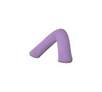 (Lilac) V Shaped Pillow with Free Brushed Cotton V Pillowcase Orthopaedic Neck Back Support Cushion