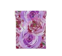 Lilac Violet and Purple Watercolor Peony Roses, Squeeze Top Wallet Women Storage Bag Small Coin Purse Change Pouch