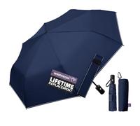 LILAC Windproof Automatic Umbrella, Strong 7 Ribs Compact Travel Brolly