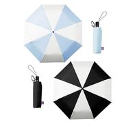 LILAC Windproof Travel Umbrella for Rain - 43" Auto Open Close 8-Rib Compact, Stylish Two-Tone Color Block Design, Easy-Close Folding Portable Parasol for Men & Women