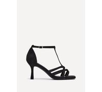 Lilah Black Faux Suede T-Bar High Heel Linzi Black 3-Standard Fit