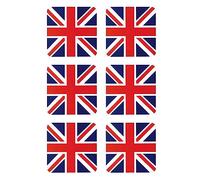 LILAJ Union Jack Flag Coasters Laminated Surface with Cork Base for Bar and Home Table Tea Party Decoration Kitchen Coffee and Bear Souvenirs Gift Set-6