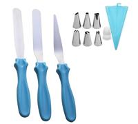 Lilalemon 11Pcs Cake Decorating Palette Knife,Angled Icing Spatulas Set for Cake Decorating,Pastry & Baking Tools for Home, Kitchen