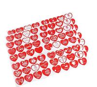 Lilalemon 144pcs Happy Valentine's Gift Tag Stickers,Red Heart Valentines Decal Sign Self-Adhesive Love Labels for Envelope Seals Greeting Card Gift Box,2x1.77in/5x4.5cm