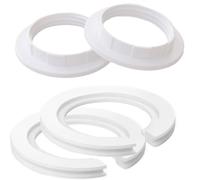LilaLemon 2Pack E27 to E14 Lampshade Reducer Ring with 2Pack lamp Holder Rings, White Plastic Replacement Screw Fitting Lamp Shade Adapter Ring, Light Rings Converter Washer 42mm to 29mm
