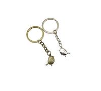 LilaLemon 2pcs Robin Keyring,Sympathy Robin Bereavement Gift