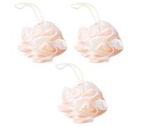 LilaLemon 3Pcs Shower Puff Bath Loofah in 5CM, Small Mesh Puff Bath Sponge, Body Exfoliating Mesh Shower Foam Ball Scrunchie,Shower Body Brush for Men and Women