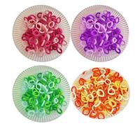 LilaLemon 400 Pcs Baby Toddler Hair Bands,Cotton Bobbles for Girls, High Elasticity, Candy Colors, 2.5 CM Diameter