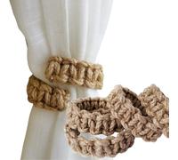 Lilalemon 4pcs Curtain Tie Backs, Modern Simple Style Tie Backs for Curtains, Curtain Holdbacks for Thin or Thick Home Office Window Drapery