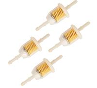 LilaLemon 4pcs Small Inline Fuel Filter Twin Pack,6mm & 8mm Universal Fuel Lines, Suitable for Cars, Quad Bike, Motorcycle, Lawnmowers, Generators, Forklifts & More