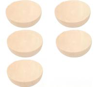 Lilalemon 5PCS 2 inch (5cm) Half Wooden Balls,Half Unfinished Wooden Round Balls for Crafts,Half Hardwood Craft Spheres for DIY, Decor & Crafts