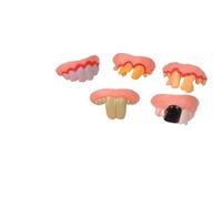 LilaLemon 5pcs Joke Funny Fake Teeths for Adults and Kids,Halloween Vampire Denture Teeths,Masquerade Costume,Party Photos Props Favors