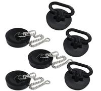 Lilalemon 6Pcs Kitchen Bathroom Sink Plug Replacement, Bathtub Plug Drain Stopper Set, Sink Wash Basin Plugs,Bath Plugs with Chain 42mm to 45mm