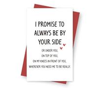 LilaLemon Boyfriend Husband Birthday Card,'I PROMISE TO ALWAYS BE BY YOUR SIDE',I Love You Gifts for Wife Girlfriend Partner,Sweet Birthday Cards for Him or Her